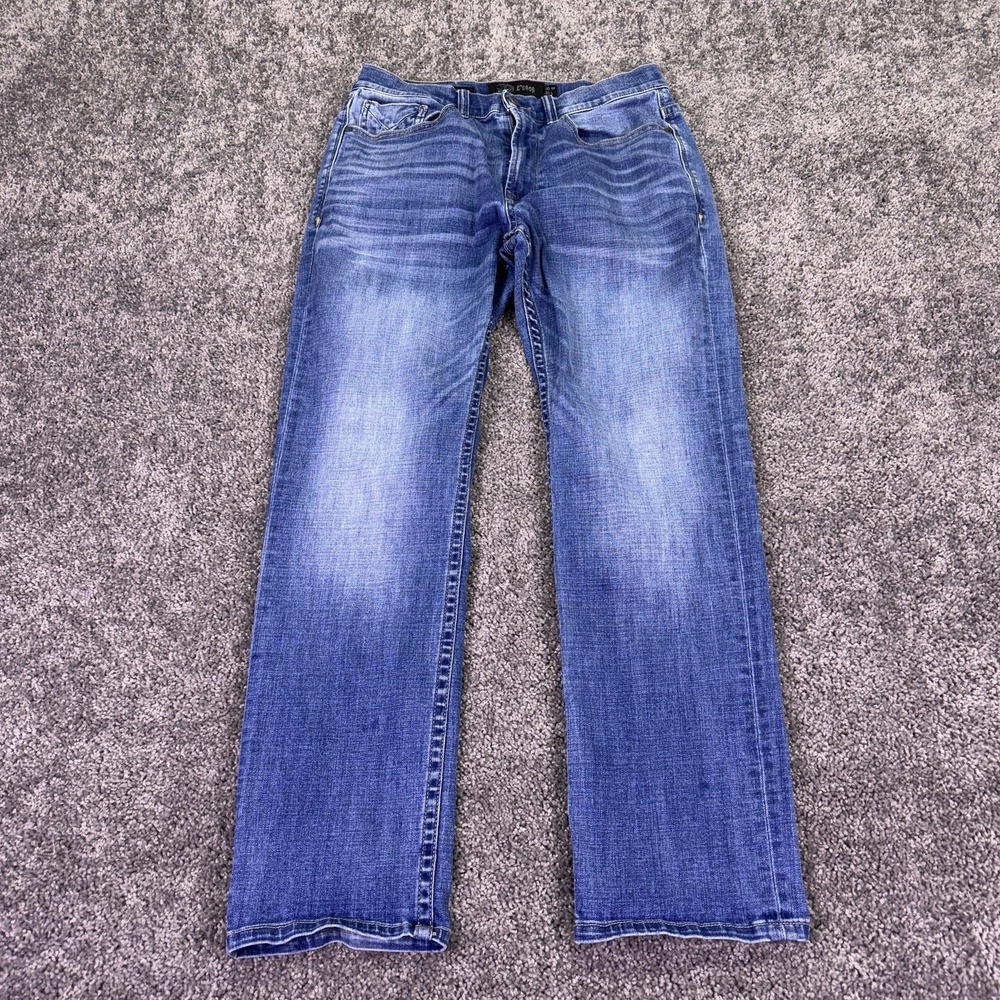 Seeded & Sewn Jeans Mens 30x30 Blue Adam Athletic Straight Medium Wash Denim